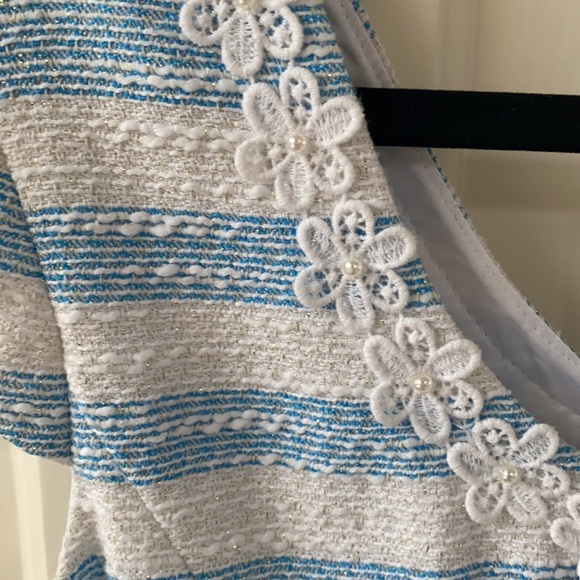 Adorable Light Blue and White Striped Lilly Dress - Picture 3 of 5